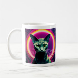 Sphynx cat. colorful. street art design coffee mug