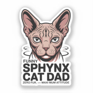 Sphynx Cat Dad Funny Vector Art