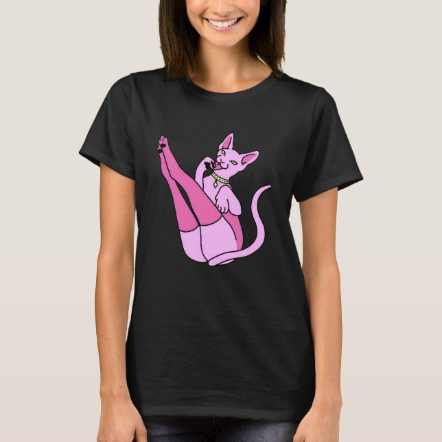 Sphynx Cat Dancer T-Shirt (Front)