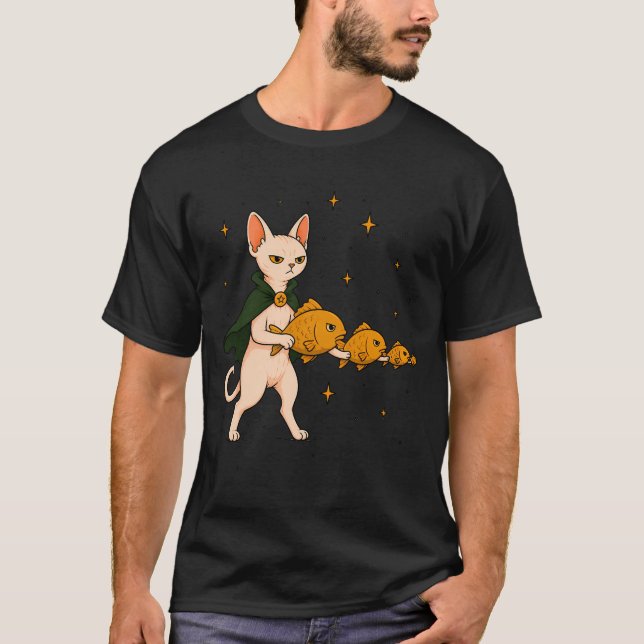 Sphynx Cat Fish Army T-Shirt (Front)