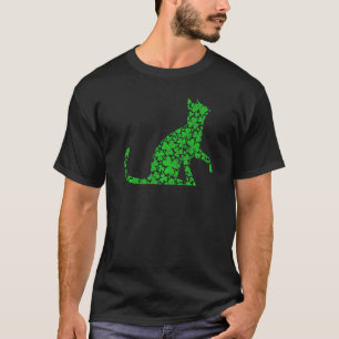 Sphynx Cat Funny Shamrock Sphynx Cat St Patrick's T-Shirt