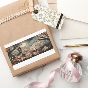 Sphynx Cat Halloween Spooky Rectangular Sticker