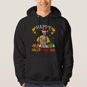 Sphynx Cat Halloween Thanksgiving Christmas Hallot Hoodie