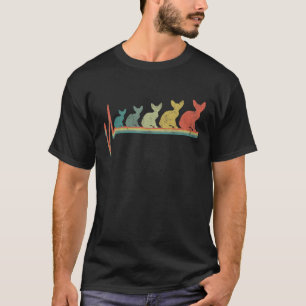 Sphynx Cat Heartbeat Retro Vintage Gift T-Shirt