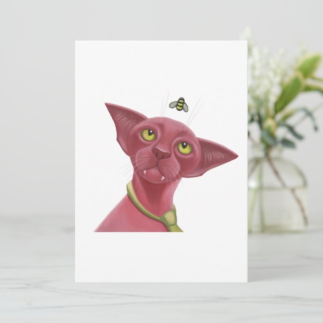Sphynx Cat Holiday Card (Standing Front)