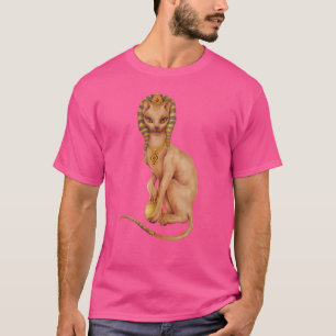 Sphynx Cat In Egyptian Costume Watercolor For Cat T-Shirt