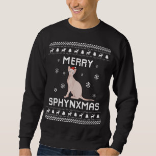 Sphynx Cat Lover Christmas Ugly Xmas Sweater Sphyn