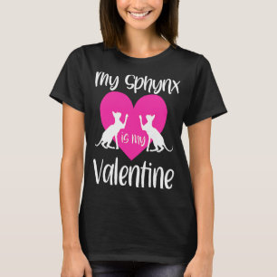 Sphynx Cat Mum Dad Valentine's Day Rescue Cute T-Shirt
