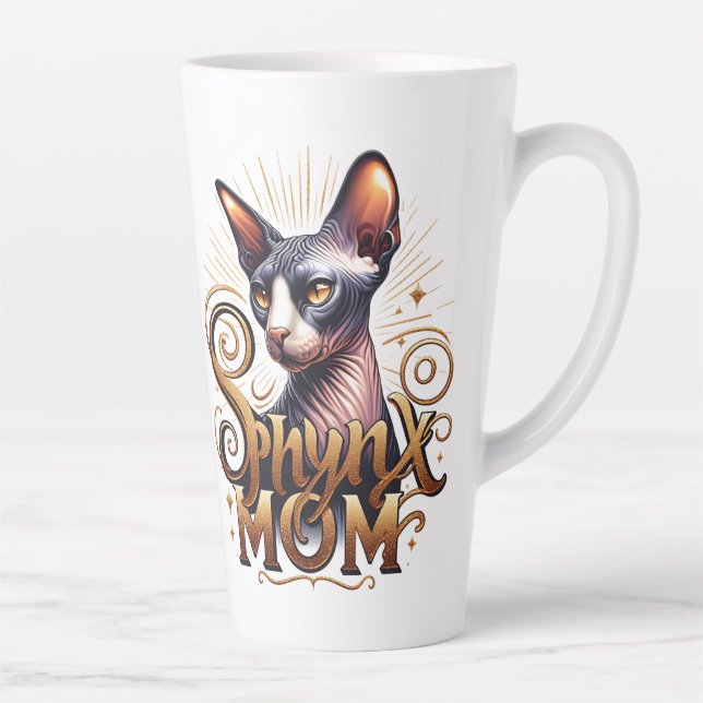 Sphynx Cat Mum Latte Coffee Mug Mother's Day (Right)