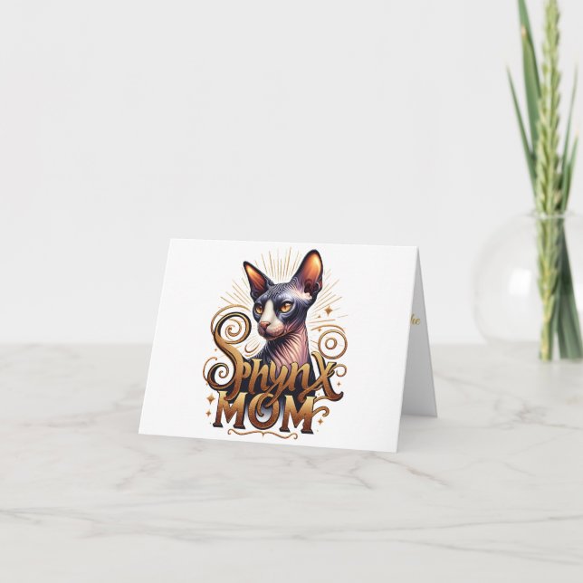  Sphynx Cat Mum Mother's Day Card (Front)