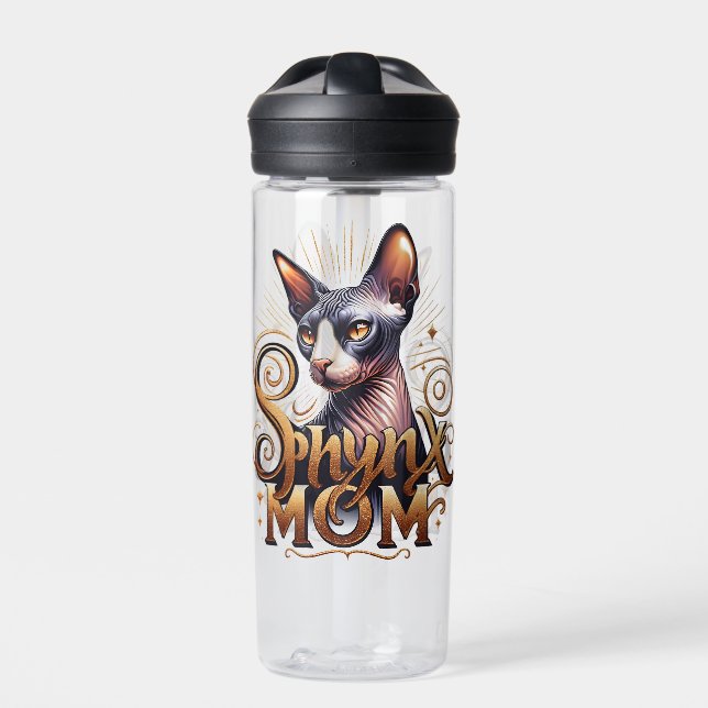 Sphynx Cat Mum Water Bottle Mother's Day (Front)