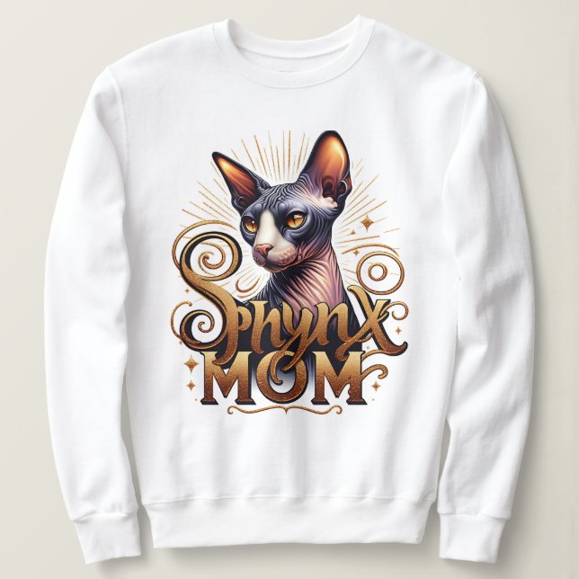 Sphynx Cat Mum Women's Fashion Sweatshirt (Design Front)