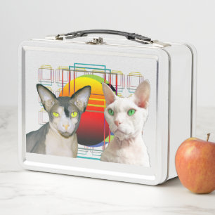 Sphynx Cat Ninja Devon Rex Casper Metal Lunch Box