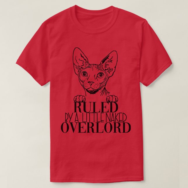 Sphynx Cat Overlord Dark Cat Cats 1 T-Shirt (Design Front)