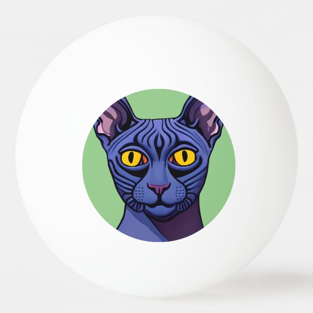 Sphynx Cat Ping Pong Ball (Front)