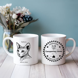 Sphynx Cat Portrait Two-Tone Coffee Mug