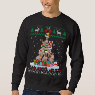 Sphynx Cat Santa Christmas Tree Ugly Cat Xmas Swea Sweatshirt