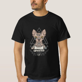 Sphynx Cat Tattoo Gangster T-Shirt