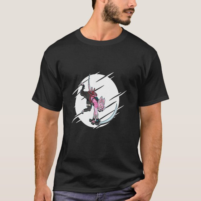 Sphynx Cat Warrior Samurai T-Shirt (Front)
