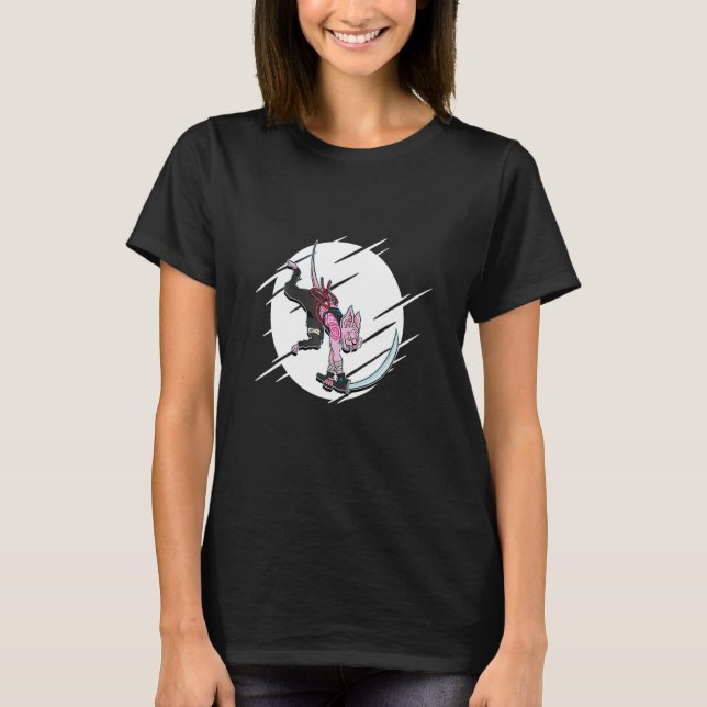 Sphynx Cat Warrior Samurai T-Shirt (Front)
