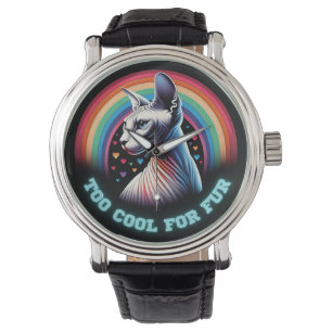 Sphynx Cat Watch Too Cool Rhinestones 