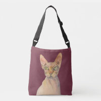 Sphynx Cat Watercolor Portrait