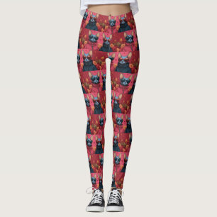Sphynx Cat with Heart Roses Valentine's Day Leggings