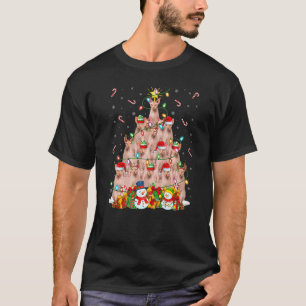 Sphynx Cat Xmas Lighting Tree Santa Sphynx Cat Chr T-Shirt