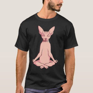 Sphynx Cat Yoga Meditation Breeder Hairless Pet Lo T-Shirt