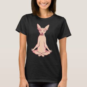 Sphynx Cat Yoga Meditation Breeder Hairless Pet T-Shirt
