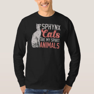 Sphynx Cats Are My Spirit Animal Kitty  Kitten Meo T-Shirt