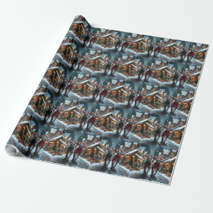 Sphynx Cats Christmas Snow Holiday Wrapping Paper
