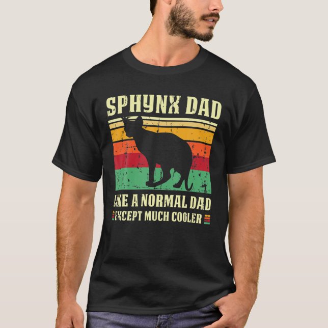 Sphynx Dad Dad Definition Gift Cat Dad Dad Gift Ca T-Shirt (Front)