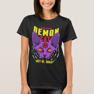 Sphynx Demon Cat Pentagram Occult Satan T-Shirt