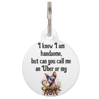 Sphynx Funny Cat Pet Tag