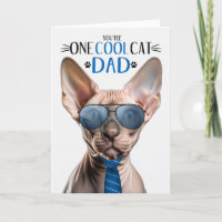 Sphynx Hairless Cat Father's Day One Cool Cat