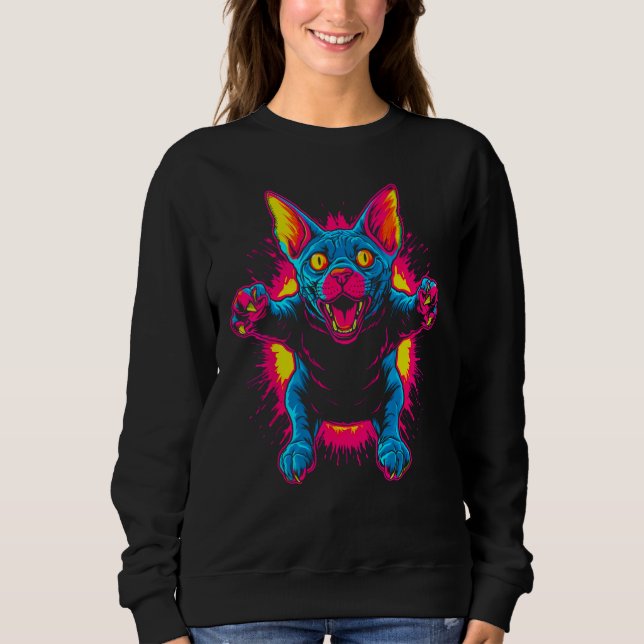 Sphynx Hairless Cat Sweatshirt (Front)