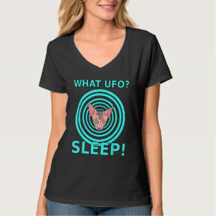 Sphynx Hairless Cat  UFO Alien Abduction Missing T T-Shirt
