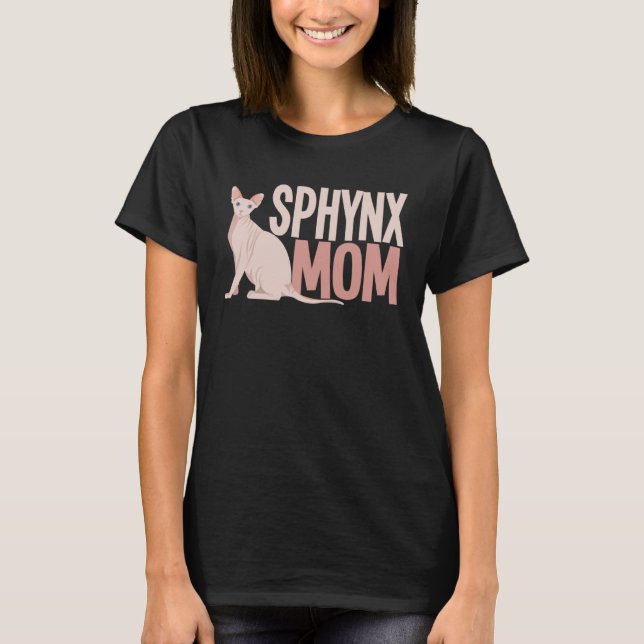 Sphynx Mama Cat T-Shirt (Front)