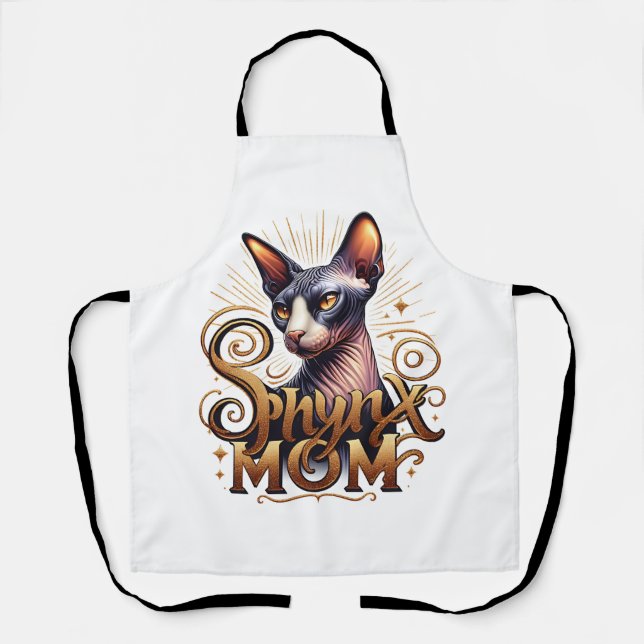 Sphynx Mum Cat Lover Apron  (Front)