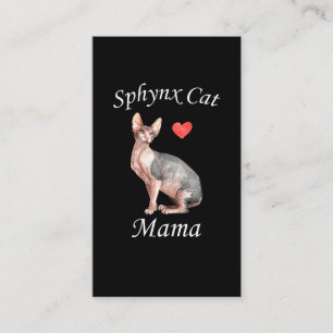 Sphynx Mum Cat Lover Pet Mother Business Card