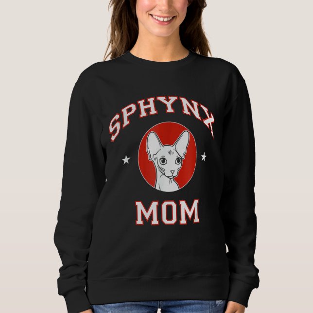 Sphynx Mum Cat Sphinx Hairless Cat Kitten Sweatshirt (Front)