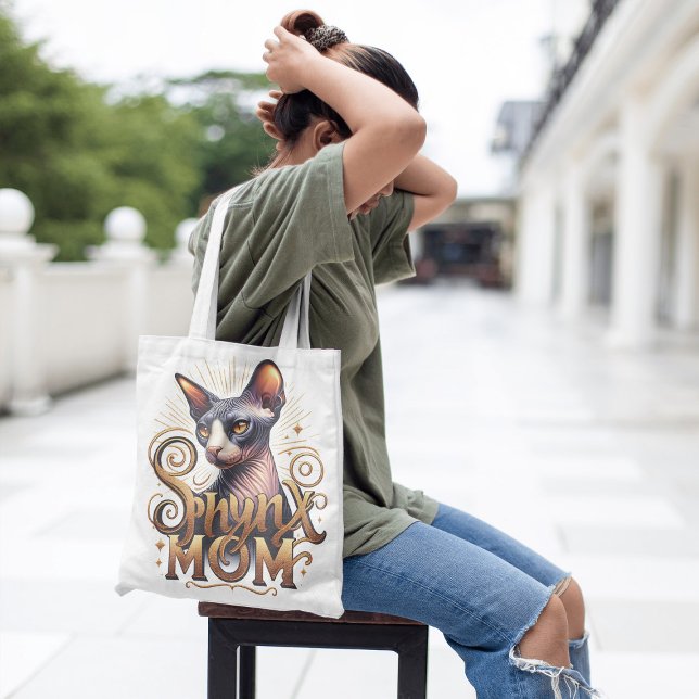 Sphynx Mum Mum Cat Lover Women's  Tote Bag (Sphynx Cat Mom Tote Bag )