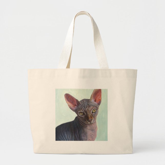 Sphynx Sphinx Cat Cats Sunitha Large Tote Bag (Front)