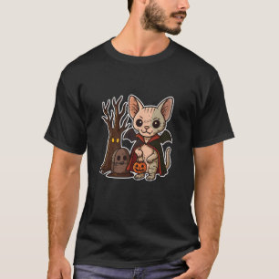 Sphynx Vampire Cat by Grave T-Shirt