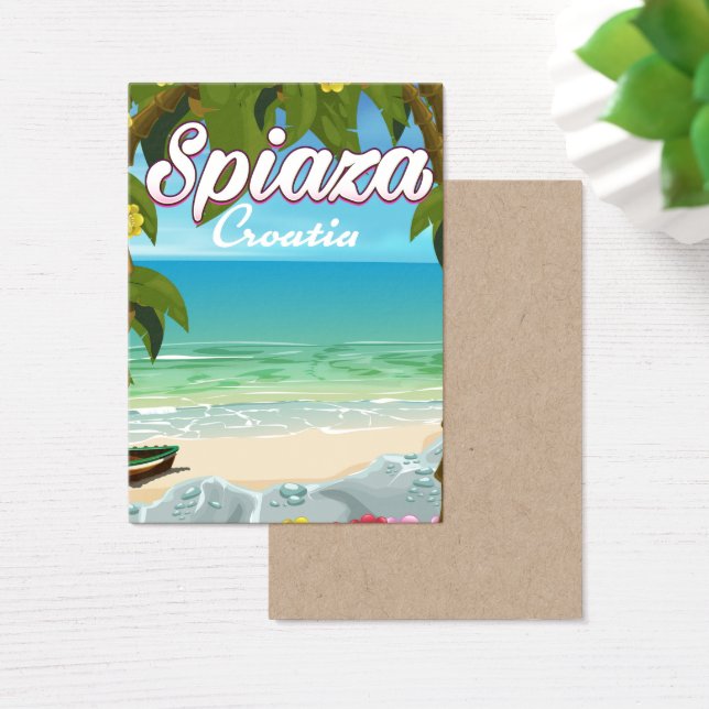 Spiaza Croatia beach vacation poster (Desk)