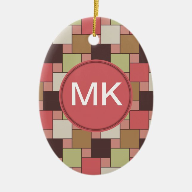 Spice Cabinet Geometric Ceramic Tree Decoration (Front)