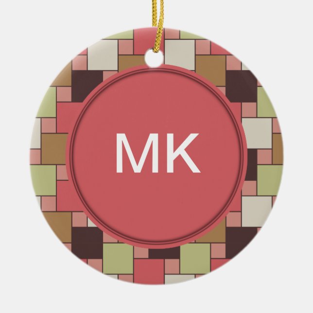 Spice Cabinet Geometric Ceramic Tree Decoration (Front)