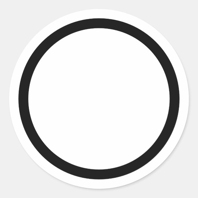 Spice jar black border blank round label sticker (Front)