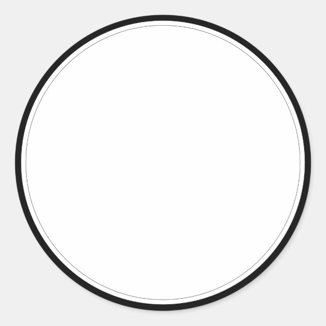 Spice jar black border blank round label sticker (Front)